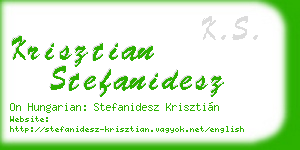krisztian stefanidesz business card